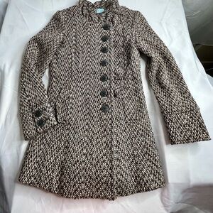 Kimchi Blue Brown Herringbone Trench Coat XS